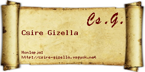 Csire Gizella névjegykártya