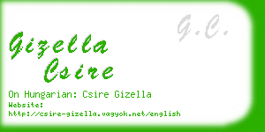 gizella csire business card